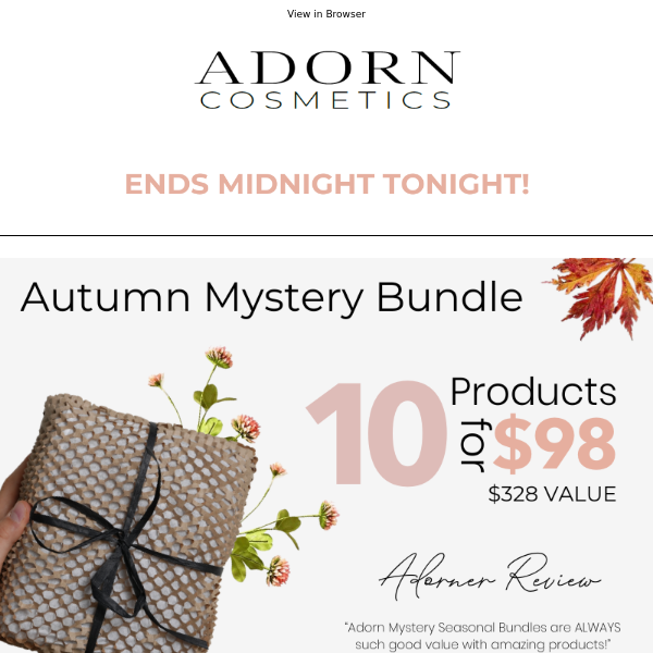 2 Weeks Only! Autumn’s Beauty Bundle Only $98. Inc’s Peachy Sleep!!