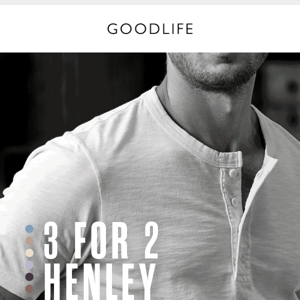 3 for 2 Henley Bundle