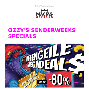 🐒 Nur noch kurz: Senderweeks Megadeals 💸