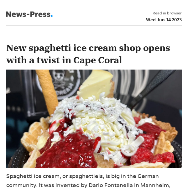 Spaghetti ice 2025 cream cape coral