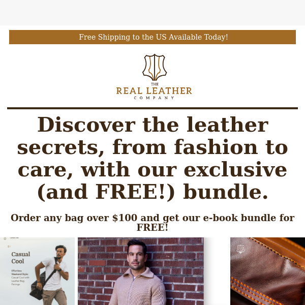 New Leather Journey: Bag Purchase = Ebook Bundle!