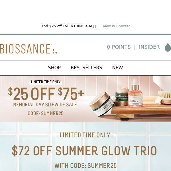 $72 off your ultimate summer glow-up