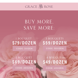 Indulge in Garden Roses for $49/Dozen