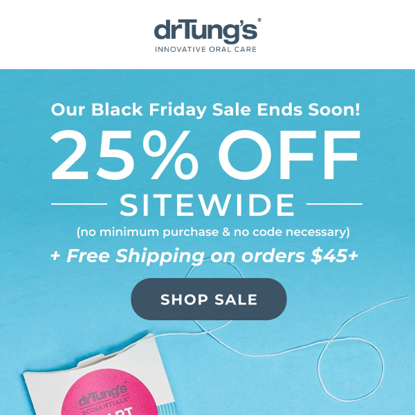 Hurry! 25% off ends soon