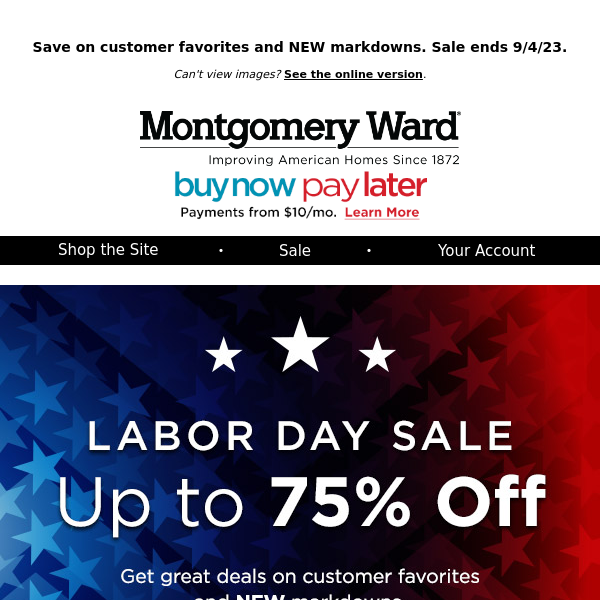 4 Days Only! Get Up to 75% Off at the Labor Day Sale