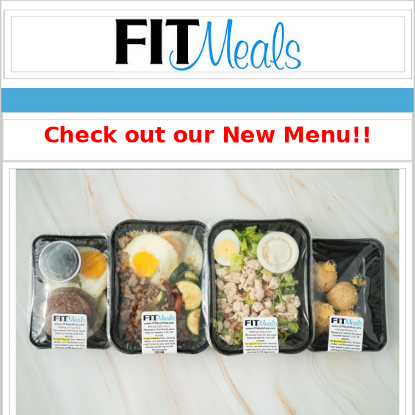 Hey FIT Meals, Check out our new menu!
