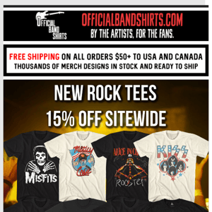 🚨15% OFF 4 Days Only: Rock T-Shirts