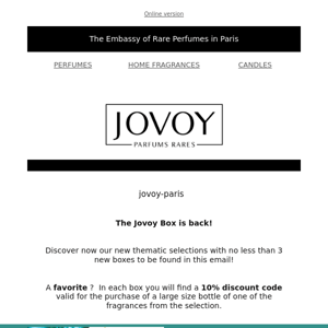 The new Jovoy boxes are here! 👀 - Jovoy Paris