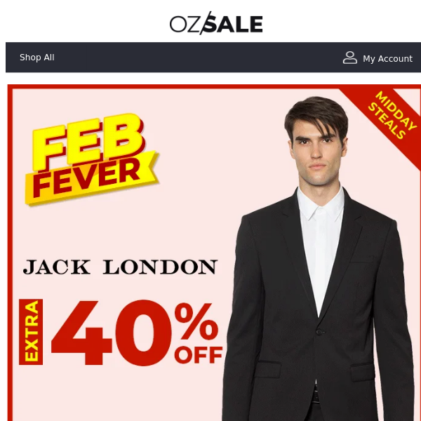 EXTRA 40% Off Men's Suits - Priced To Clear!