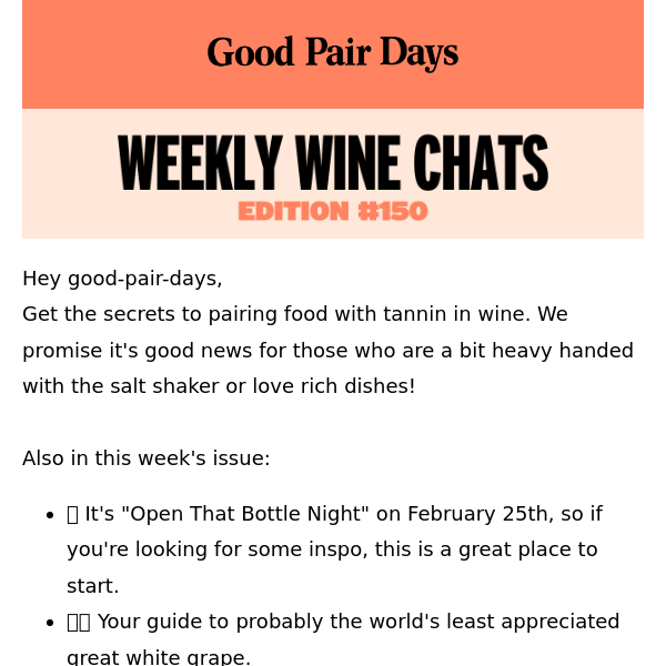 Weekly Wine Chats #150⛱
