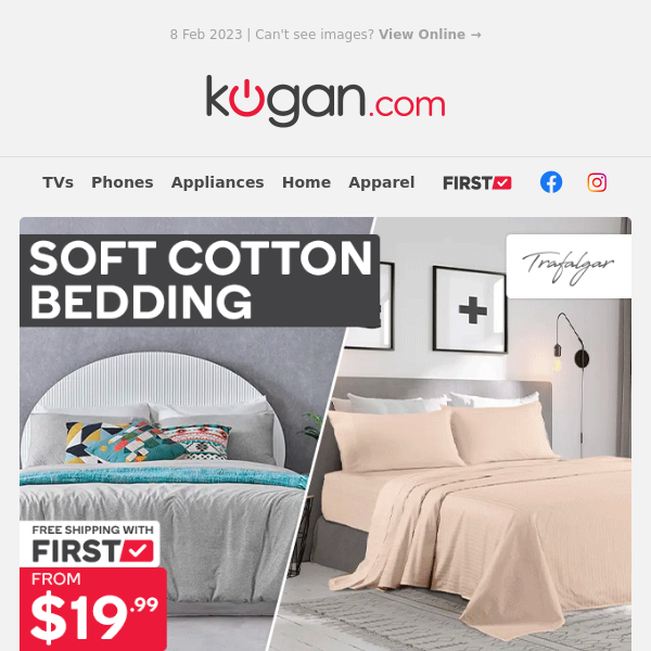 🛏️ Sleep Easy with Soft Cotton Bedding from $19.99 - Bed Sheet Sets, Quilt Covers & More
