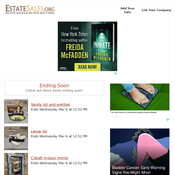 Your daily items for sale on EstateSales.org