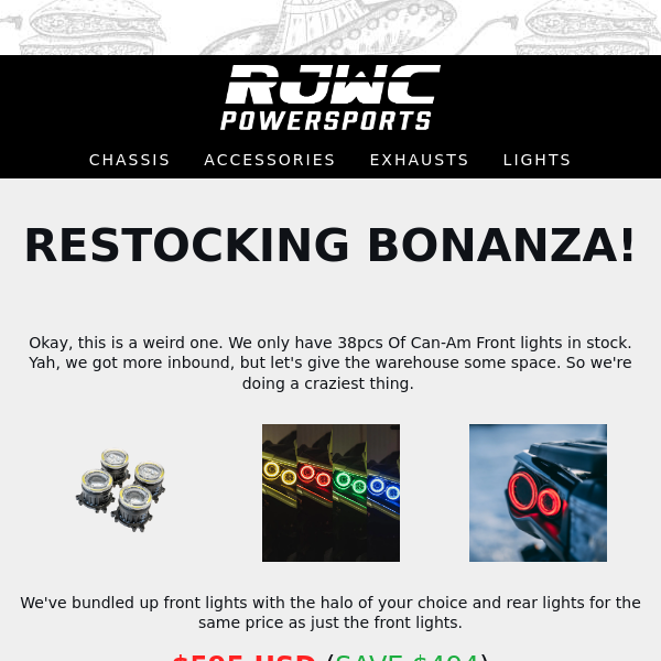 RJWC LED RESTOCKING OFFER! 💥