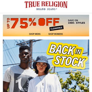RESTOCKED & Up To 75% Off
