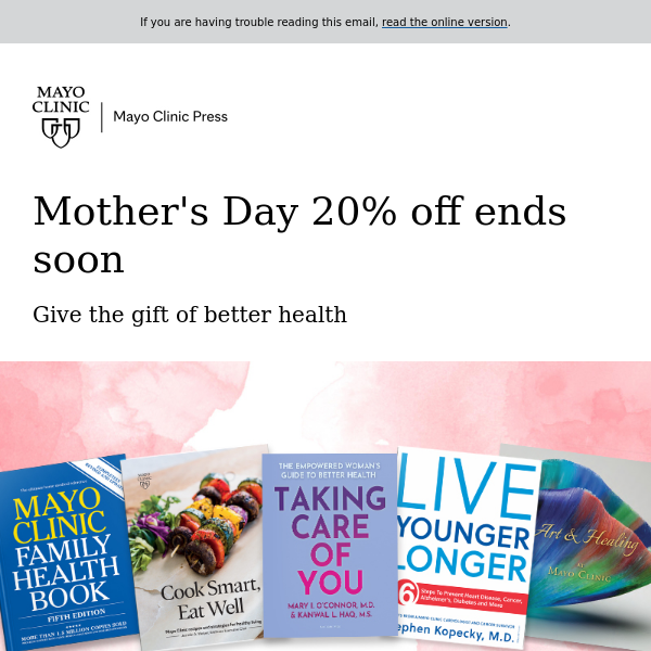 Final days for Mother’s Day Sale