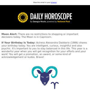 Your horoscope for March 16