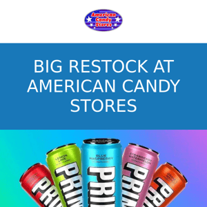 Big Restock at American Candy Stores - UK Online Stores