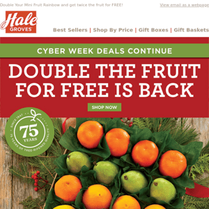 Cyber Week Deals - Double Your Fruit Rainbow for FREE is BACK!