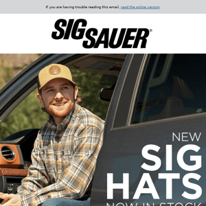 New SIG Hats Now in Stock