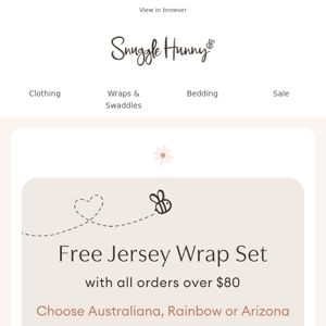 Free Organic Jersey Wrap Set 🎉