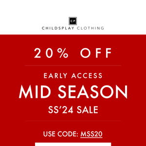 Early Sale Access 🗝️| 20% OFF