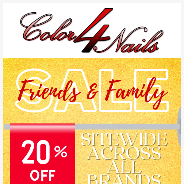 Tomorrow is the last day to get 20% off sitewide! Don't miss out on the Friends and Family Sale!