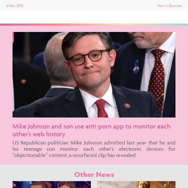 🥲 Republican Mike Johnson and his son do WHAT?! 💻