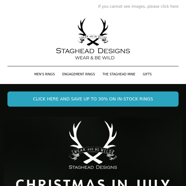 🎅🔔Deck Your Finger with 30% Off! Staghead's Christmas in July Flash Sale on In-Stock Rings!