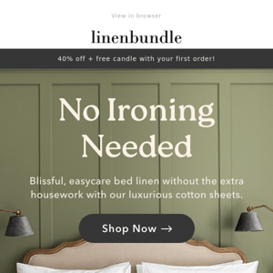 No more ironing needed