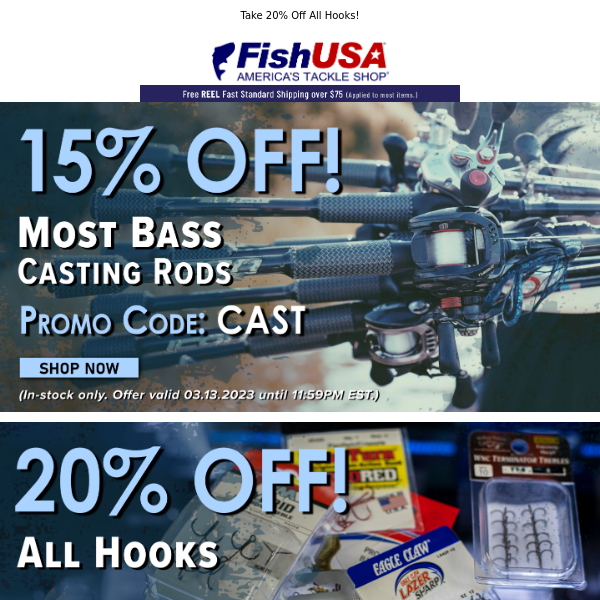 Last Chance to Get Your New Bass Rod at 15% Off Now!