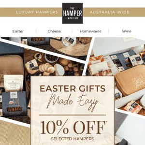 Ending soon, 10% OFF selected hampers!