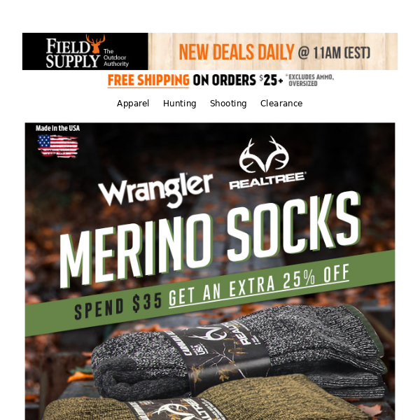 Sock-Fest: Realtree, Wrangler, PowerSox & Gold Toe… plus extra discount!