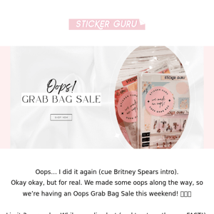 Oops Grab Bag Sale 😮