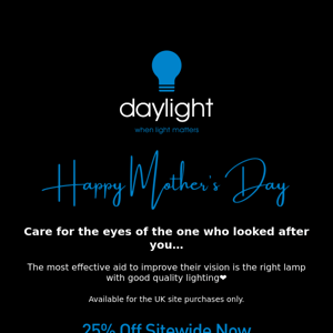 Mother's Day Offer from Daylight Lamps💡