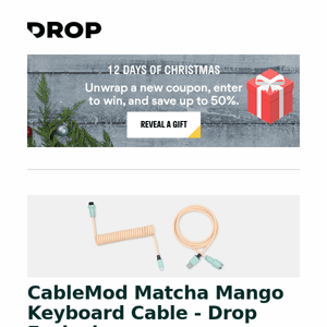CableMod Matcha Mango Keyboard Cable - Drop Exclusive, Gunnar Cyber Men's Onyx Slim Rectangle Gamer Glasses, Sonic Fiber Studio Monitor Clamp Stand V2 and more...