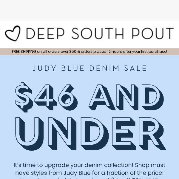 💙 JUDY BLUE SALE 💙 $46 & UNDER!