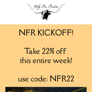 NFR KICKOFF SALE!