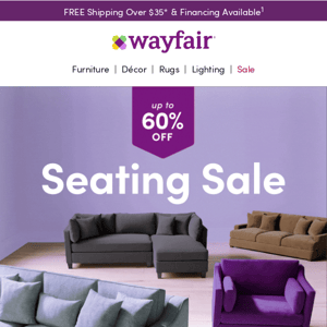 Seating Sale ❗ Up to 60% OFF 📅 5 days only