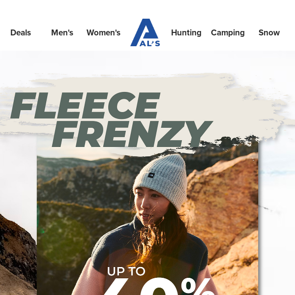 FLEECE FRENZY | UP TO 40% OFF!