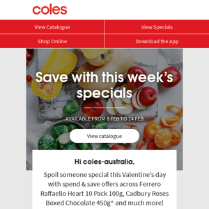 Coles Australia, Valentine’s day offers for you ❤️