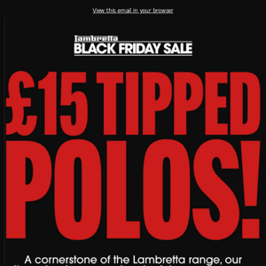 BLACK FRIDAY: £15 POLOS, SWEATS & JOGGERS!