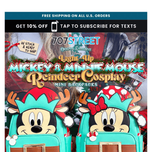 ON SALE NOW | Exclusive Light-Up Mickey & Minnie Reindeer Cosplays 😍💙