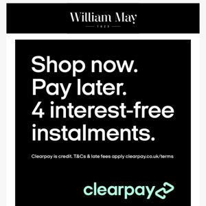 Spread the Cost with Clearpay!