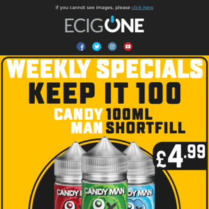 🤯 GRAB 100ML FOR 4.99 - SPECIALS ALMOST UP 🤯