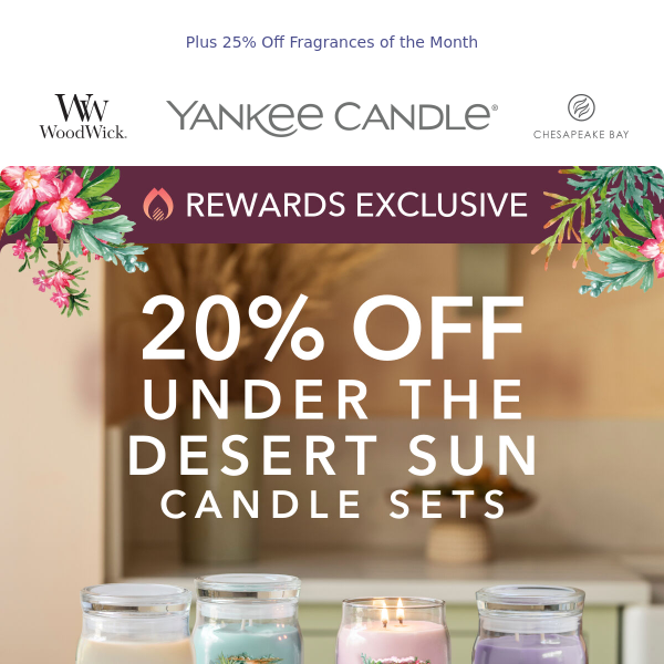 Unlock Pay Day Treats - 20% Off New Collection Candle Sets!