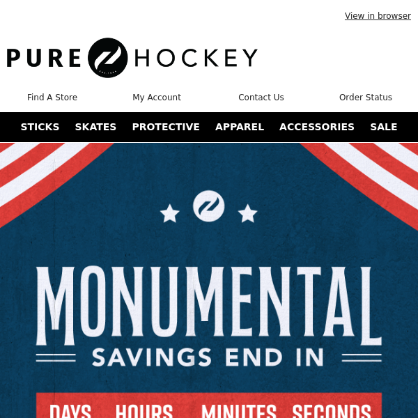Pure Hockey, Your Discount Code Expires Tonight 🎟️ Shop Now & Save 20% Off Clearance Gear!