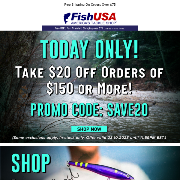Save $20 on All Orders Over $150!