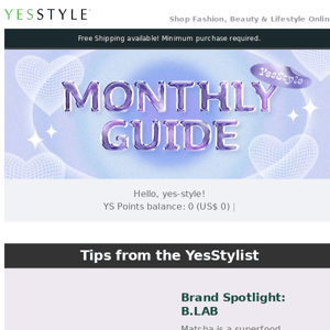 Your monthly guide to YesStyle