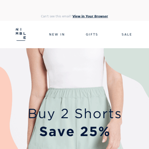 ENDING SOON | Buy 2 Shorts & Save 25%