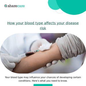 How your blood type affects your disease risk